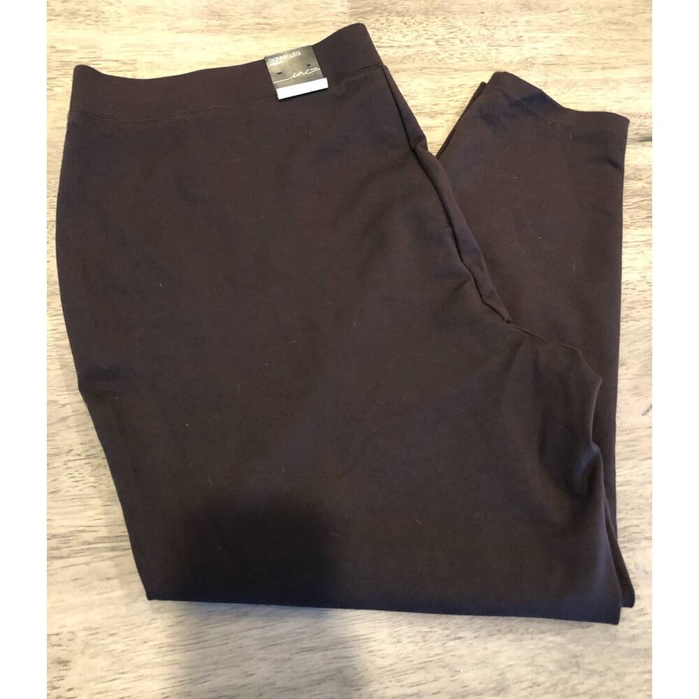 INC International Concepts Plus French Roast Skinny Leg Leggings - 28W - Picture 2 of 4